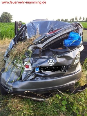 Foto zu VU A 92 - PKW Überschlag