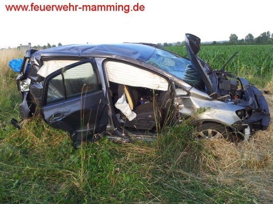 Foto zum Einsatz VU A 92 - PKW Überschlag