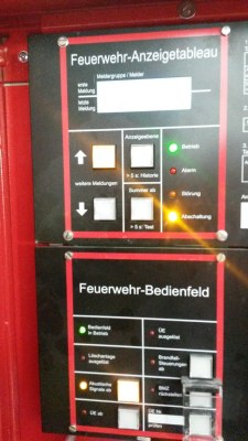 Foto zum Einsatz ausgelöste Brandmeldeanlage