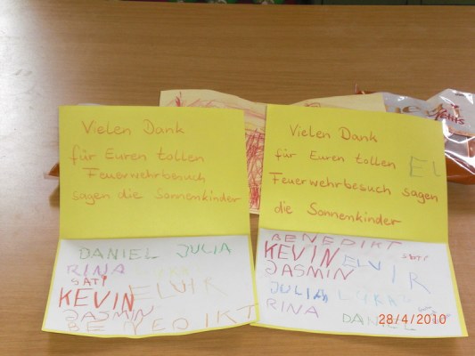 Foto zum Termin Branderziehung im Kindergarten