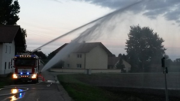 Foto zum Termin Löschübung in der Mammingerschwaigen