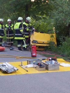 Übung - PKW gegen Baum