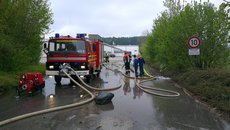 Reinigungsarbeiten nach Unwettereinsatz in Wirnsing