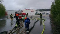 Reinigungsarbeiten nach Unwettereinsatz in Wirnsing