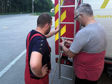 Übungsaufbau "Gruppe im Löscheinsatz"